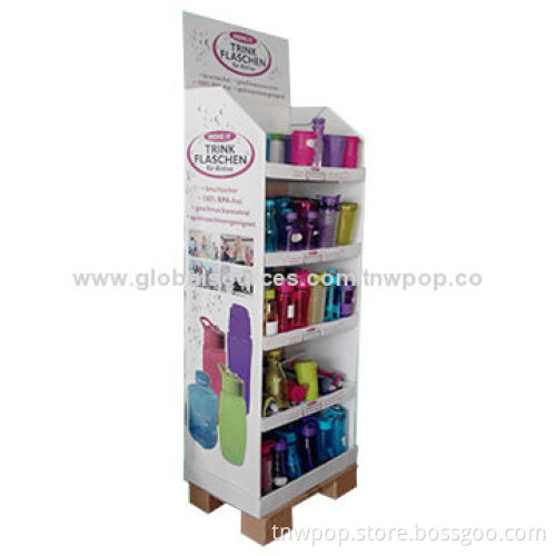 POP Cardboard Floor Display, Eco-friendly Material and Printing, Easy to Assembly/Can be Customized